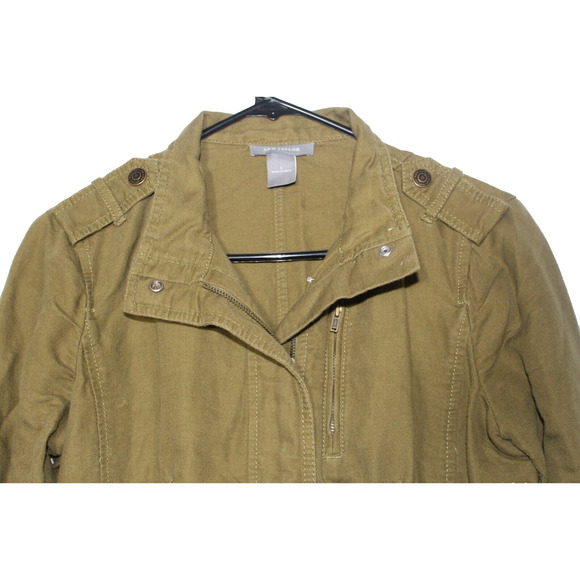 Ann Taylor Women’s Olive Green Military Style Jacket, Size 4, Lightweight - Picture 2 of 4